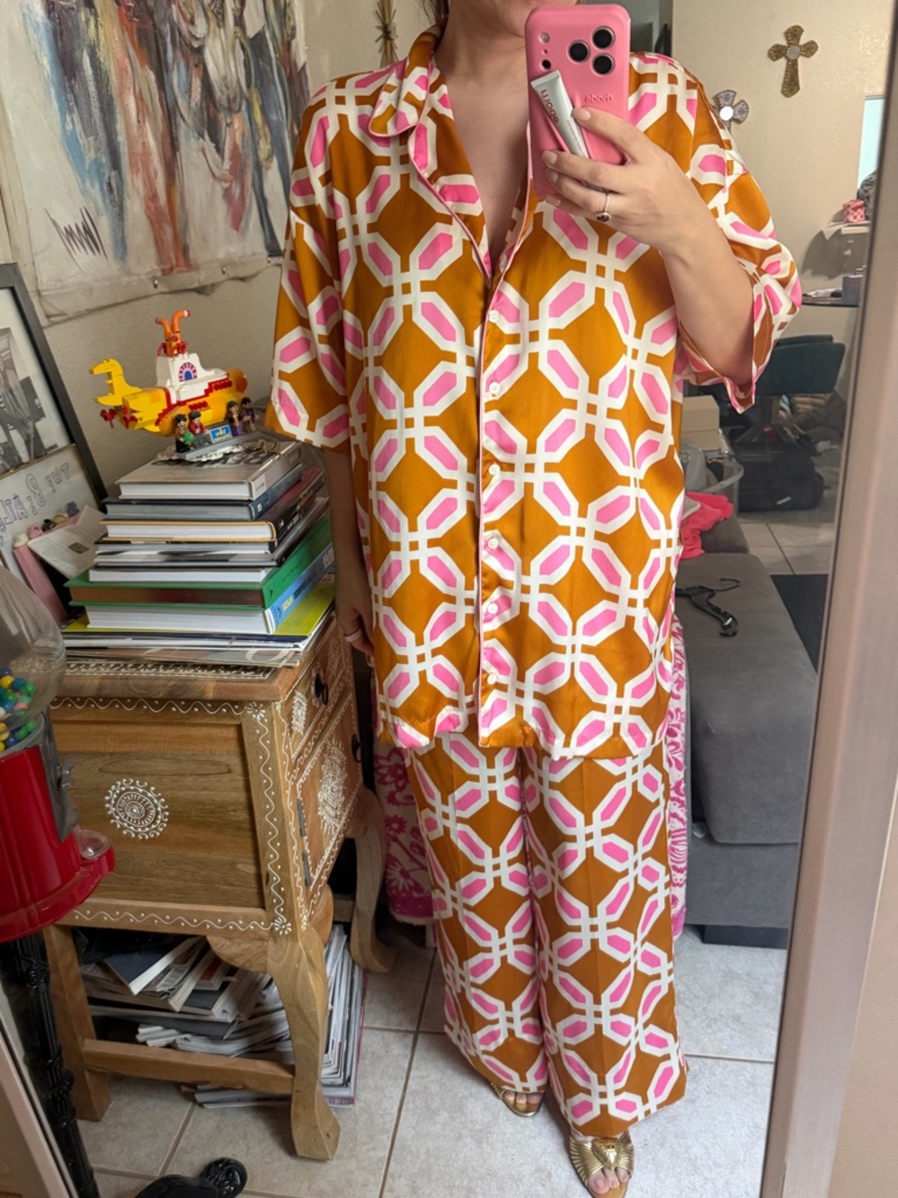 Zara Geometric Print Matching Set